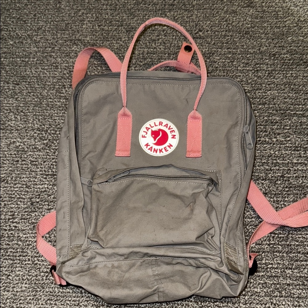 Fjallraven Kånken Backpack in Gray and Pink